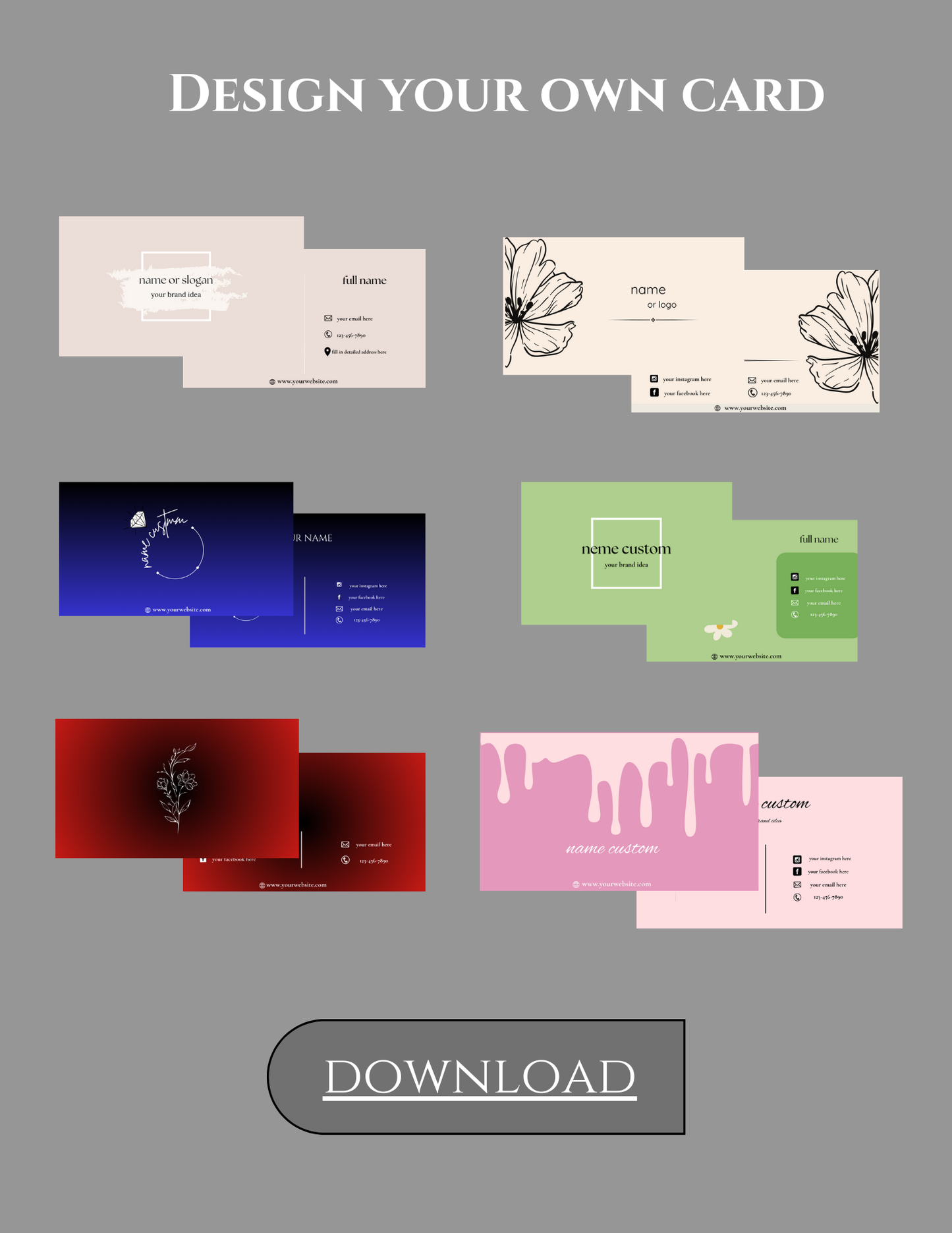 Digital Business Card Bundle – 10+ Design